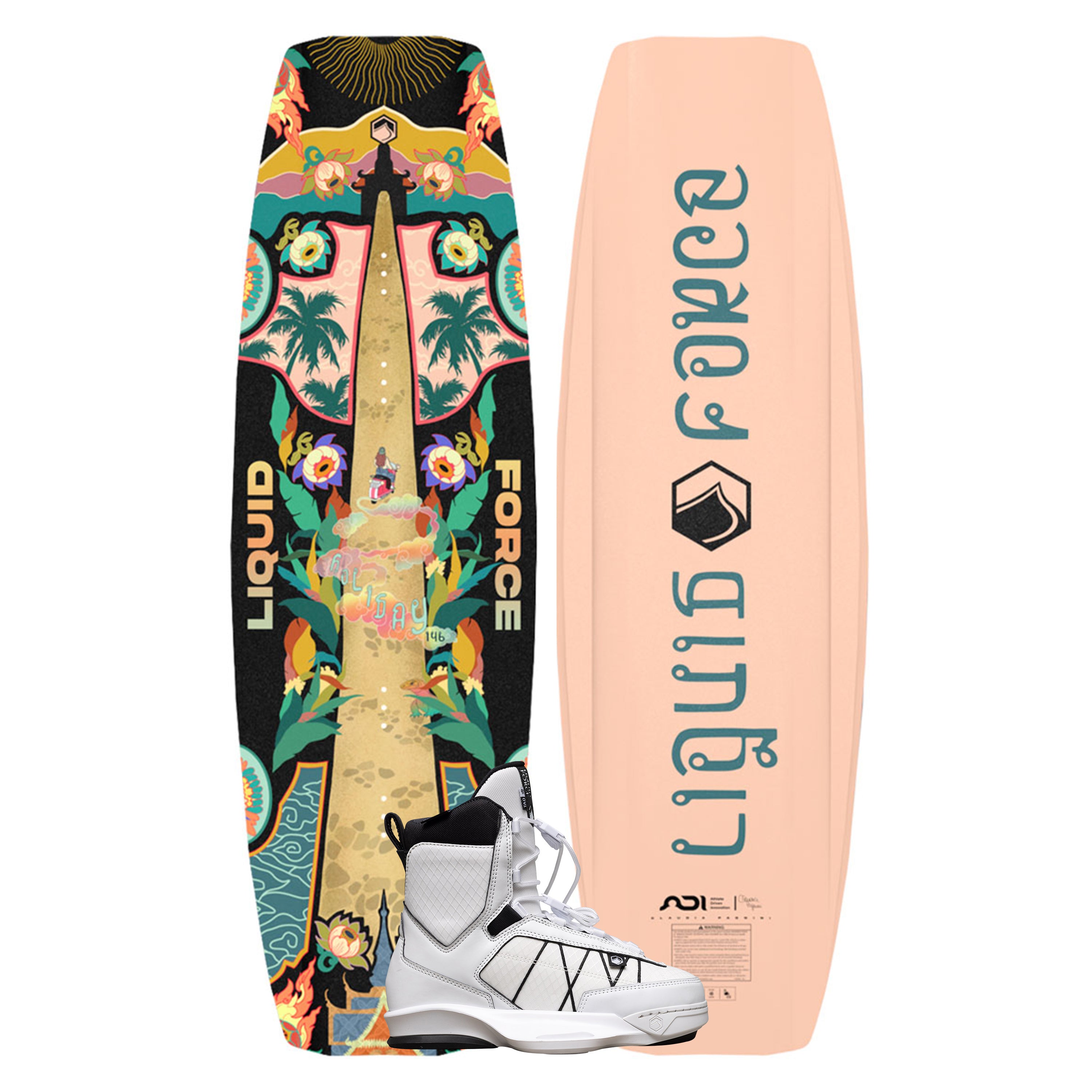 KERA FORCE neo CHITO FORCE カクテルウォーター5点 2026 Liquid Force Holiday / Tao 6X Womens Wakeboard Package
