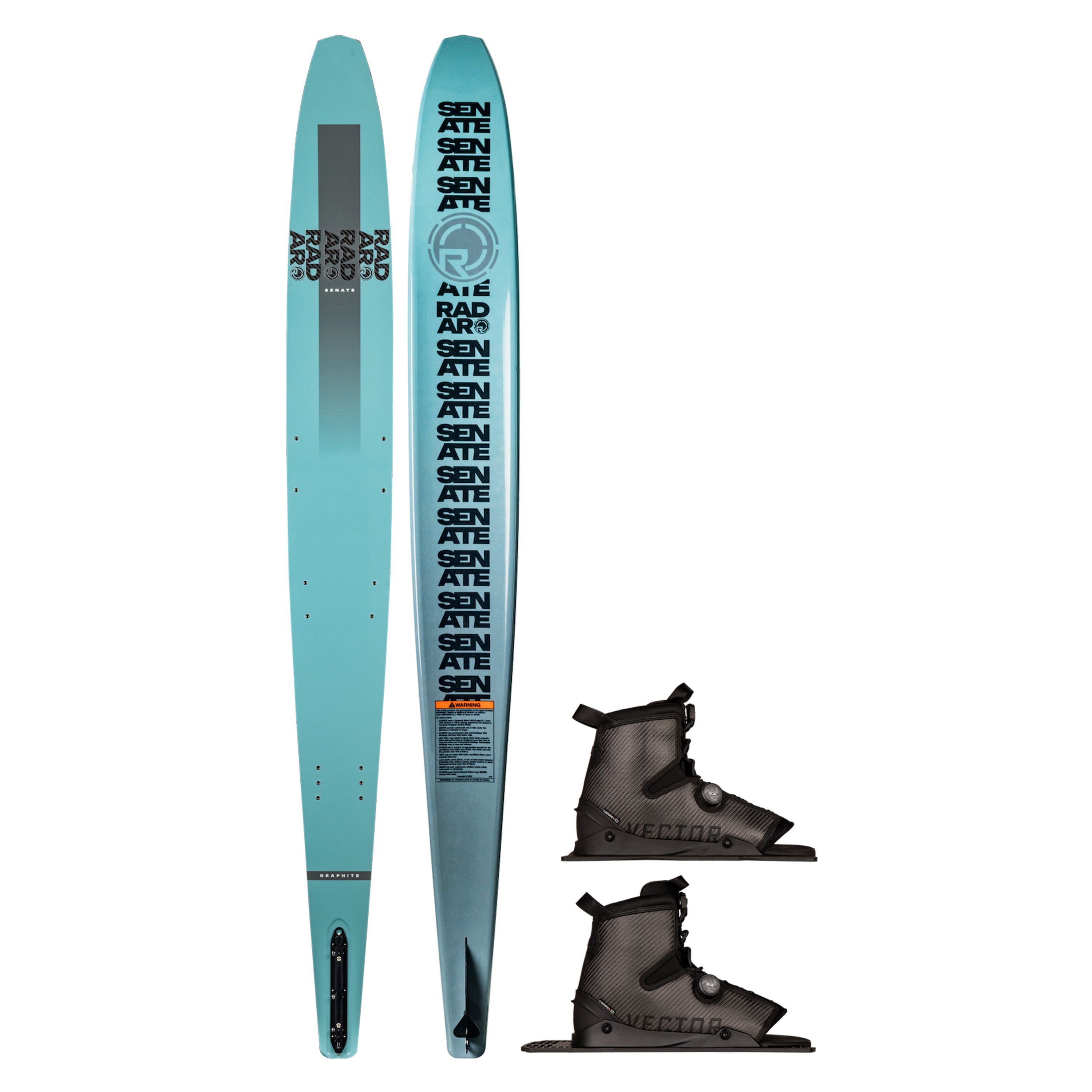 2026 Radar Graphite Senate / Double Carbitex Vector BOA Water Ski