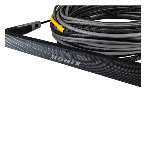Ronix One Combo - Hide Grip 1.25 in. Dia. w/80 ft. 5-Sect. R8 Rope - Chrome / Black