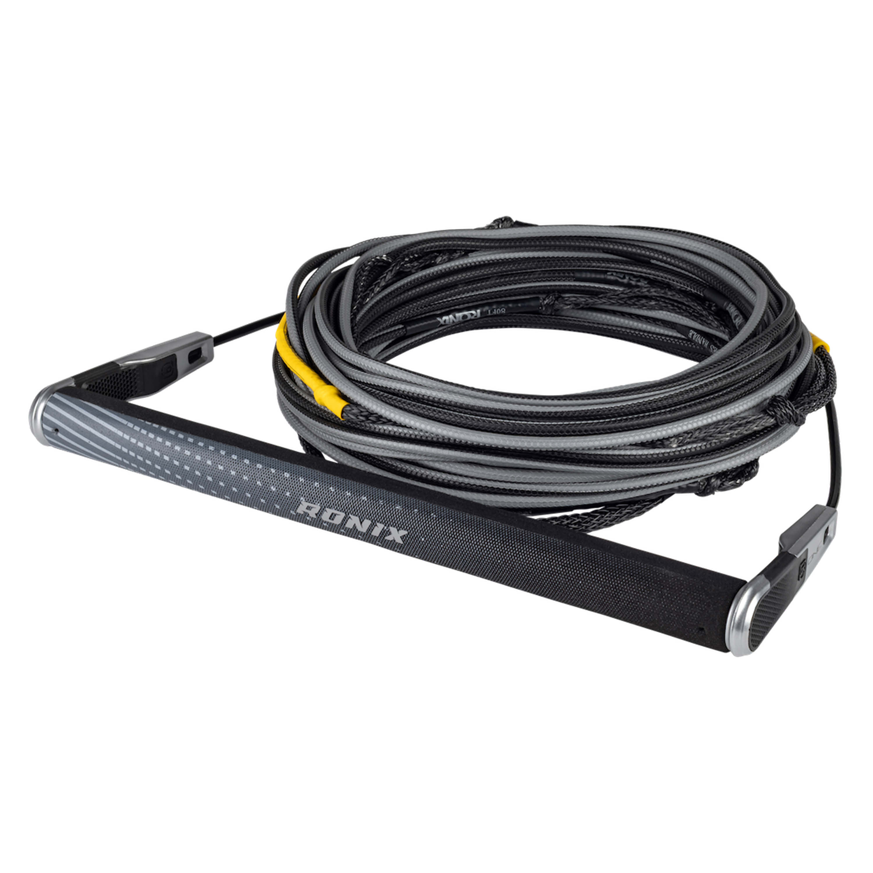 Ronix One Combo - Hide Grip 1.25 in. Dia. w/80 ft. 5-Sect. R8 Rope - Chrome / Black