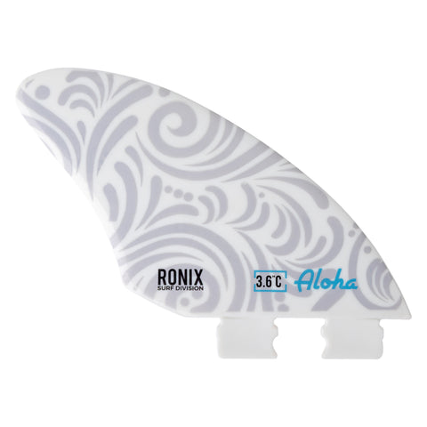 Ronix 3.6 in. - Fiberglass Button - Aloha - Center Surf Fin - White