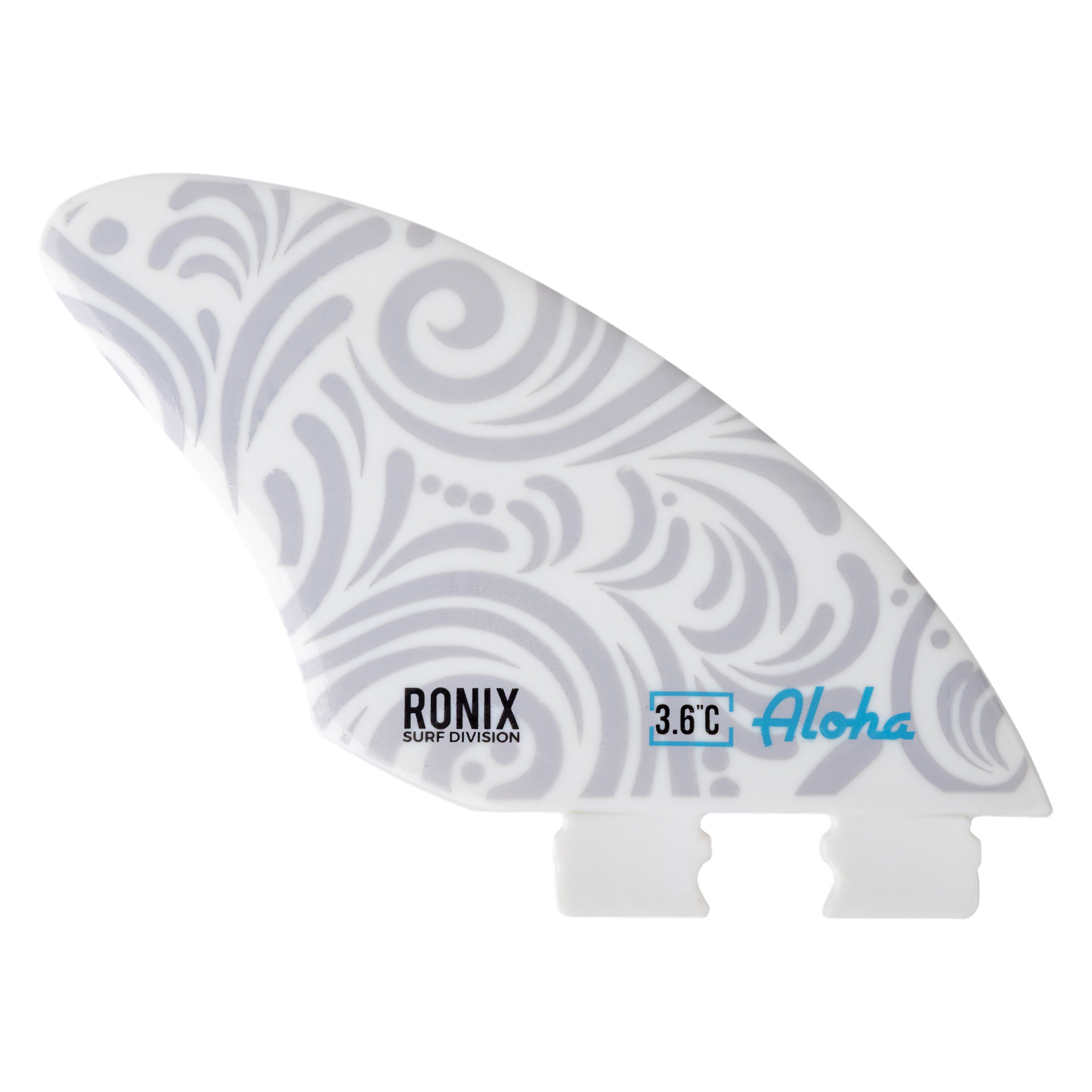 Ronix 3.6 in. - Fiberglass Button - Aloha - Center Surf Fin - White