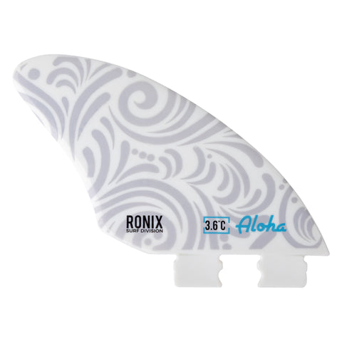 Ronix 3.6 in. - Fiberglass Button - Aloha - Center Surf Fin - White