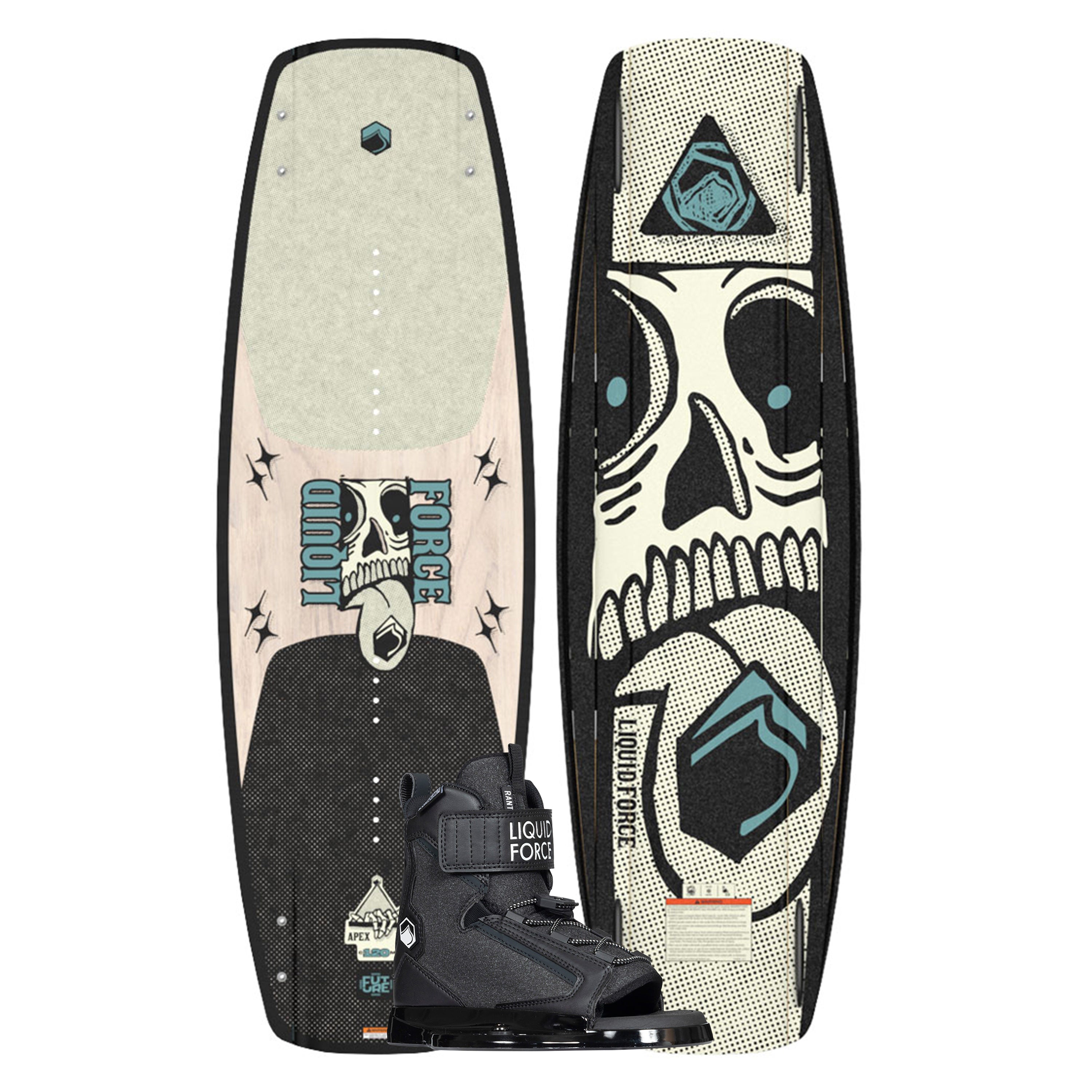 2026 Liquid Force Apex FS / Rant Boys Wakeboard Package