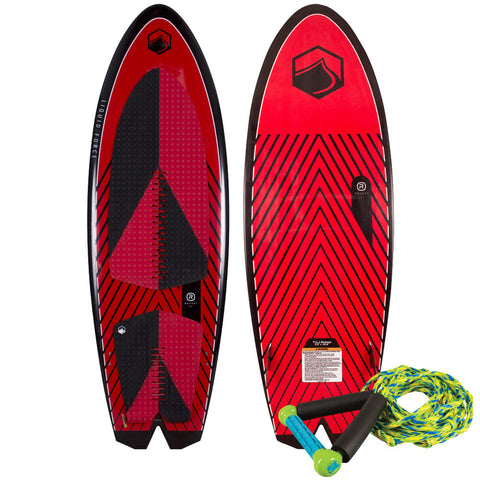 Liquid Force Rocket Wakesurf Board w/ Surf Rope Package