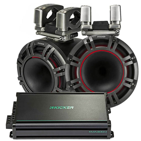 Kicker KMTC 9" Horn-Loaded Tower Speakers Package